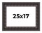 25x17 3.5" Wide Ornate Black Picture Frame - UV Acrylic, Foam Board Backing, Hanging Hardware